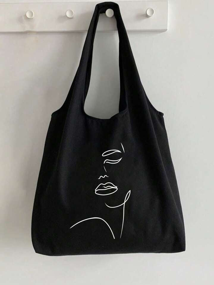 Black Face Tote with pouch