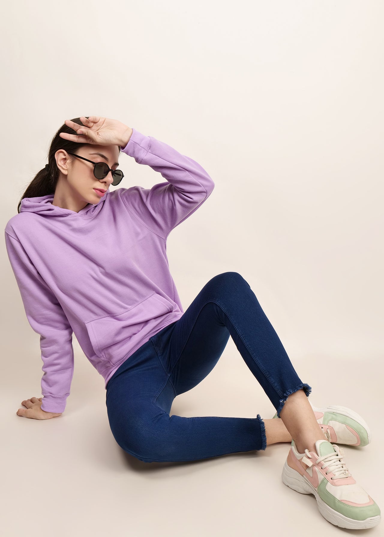 Lavender women's hooded sweatshirt | pullover for women