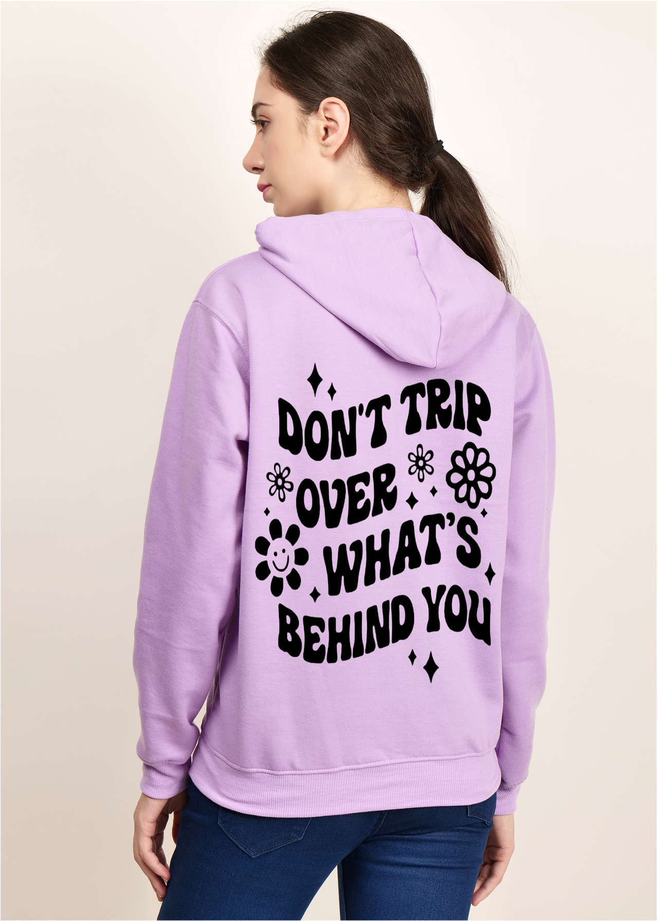 Lavender women's do not trip hooded sweatshirt | Pullover