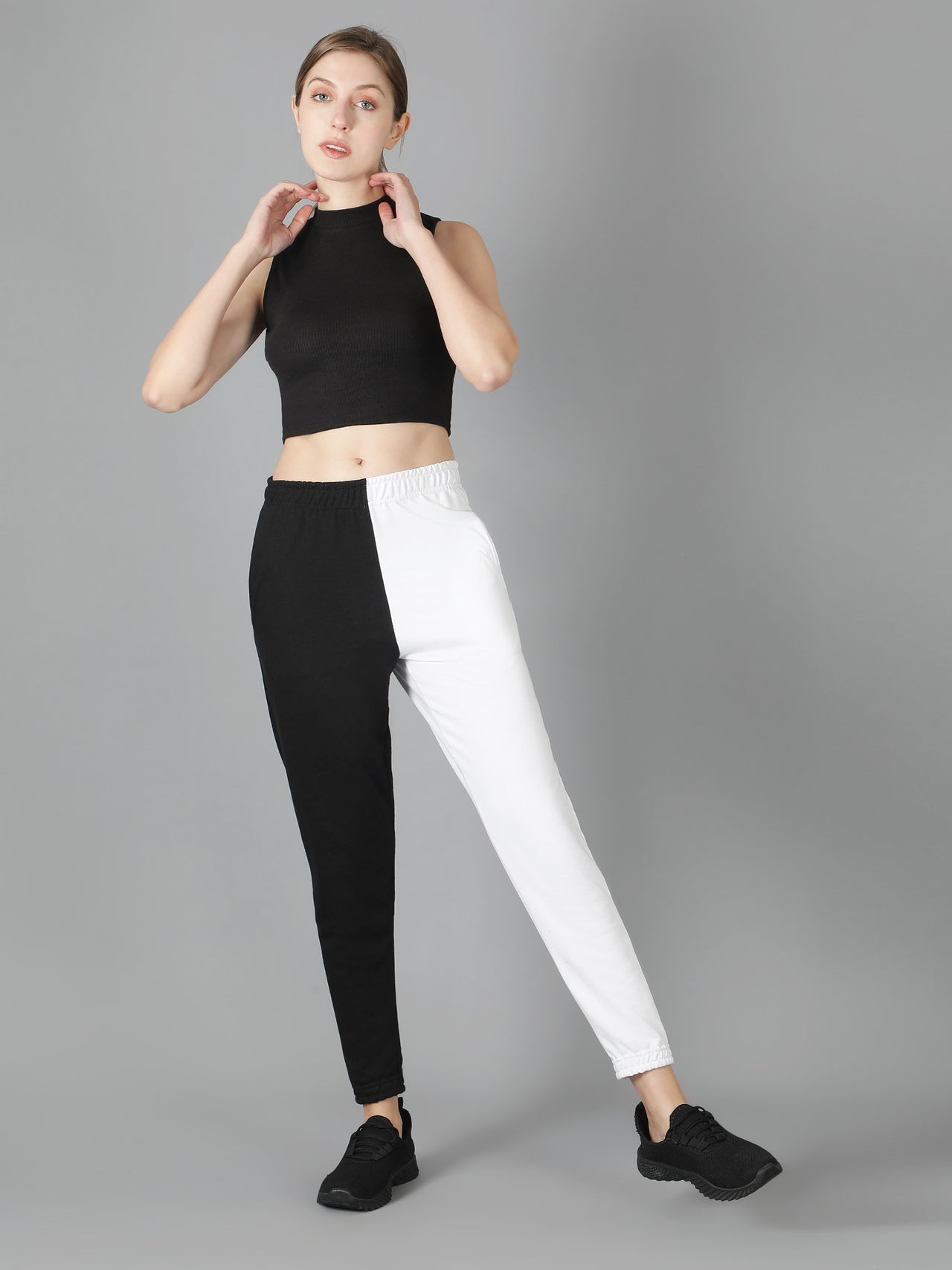 Half&Half Jogger And Rib Top