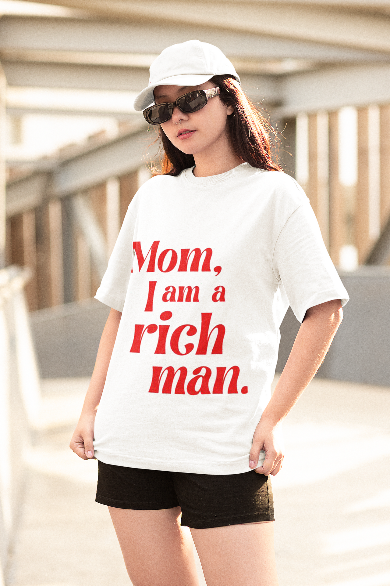 Rich man baggy | loose fit T-shirt with vibrant print